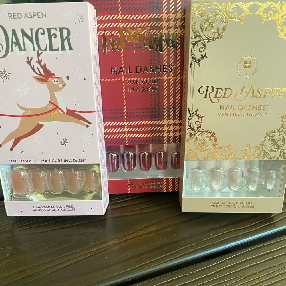 Nail Dashes, 3 sets. Brand new in boxes.